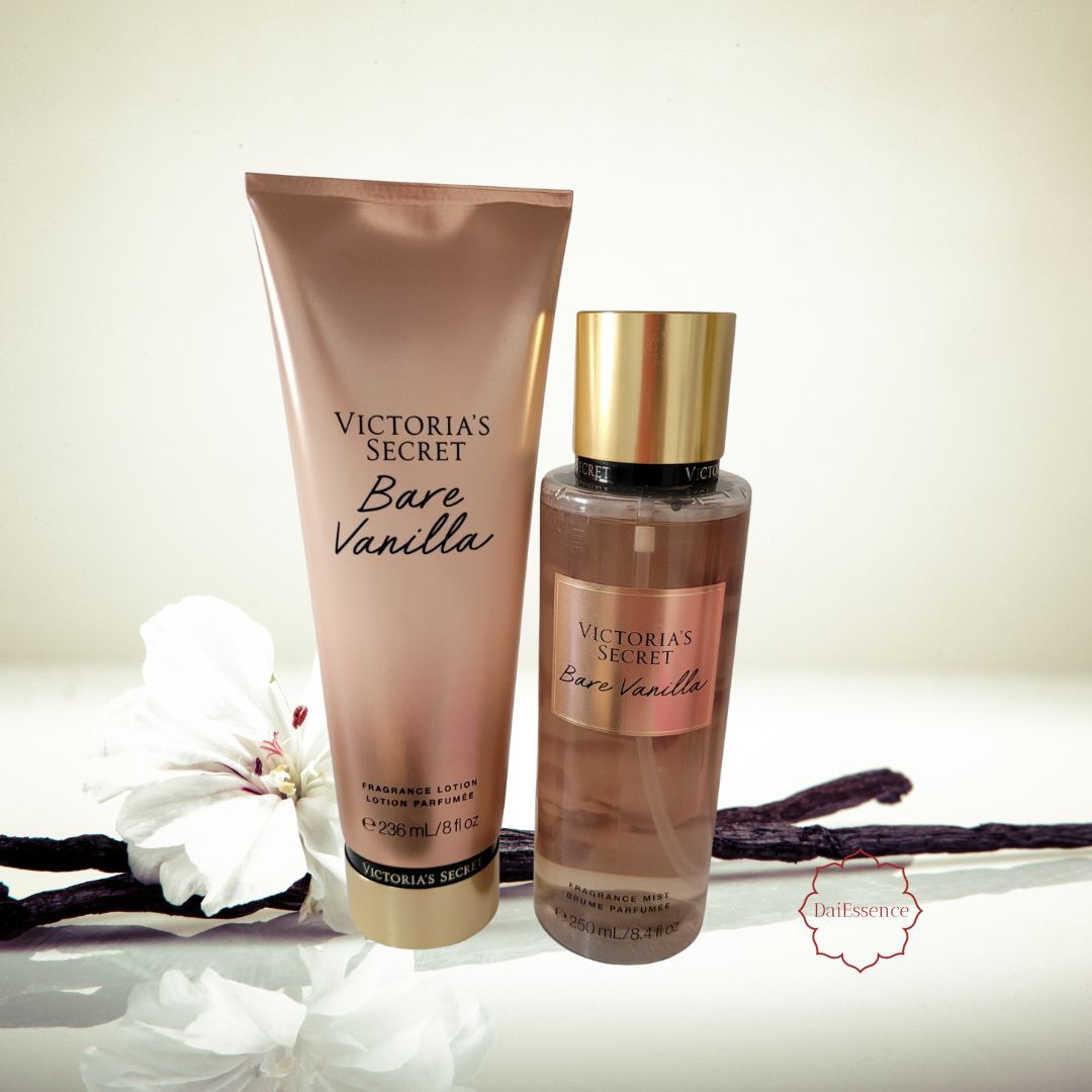 Kit Victoria's Secret Bare Vanilla – Body Splash 250ml + Loção 236ml