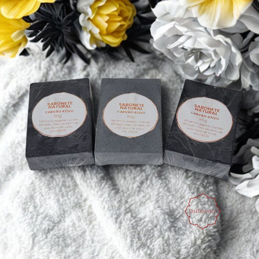 Kit Sabonete de Carvão Ativo – Limpeza e Controle da Oleosidade